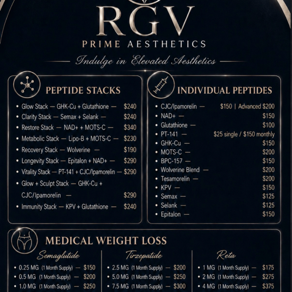 PEPTIDES CALL 956-878-8353 at RGV PRIME AESTHETICS PLLC in Mcallen, TX