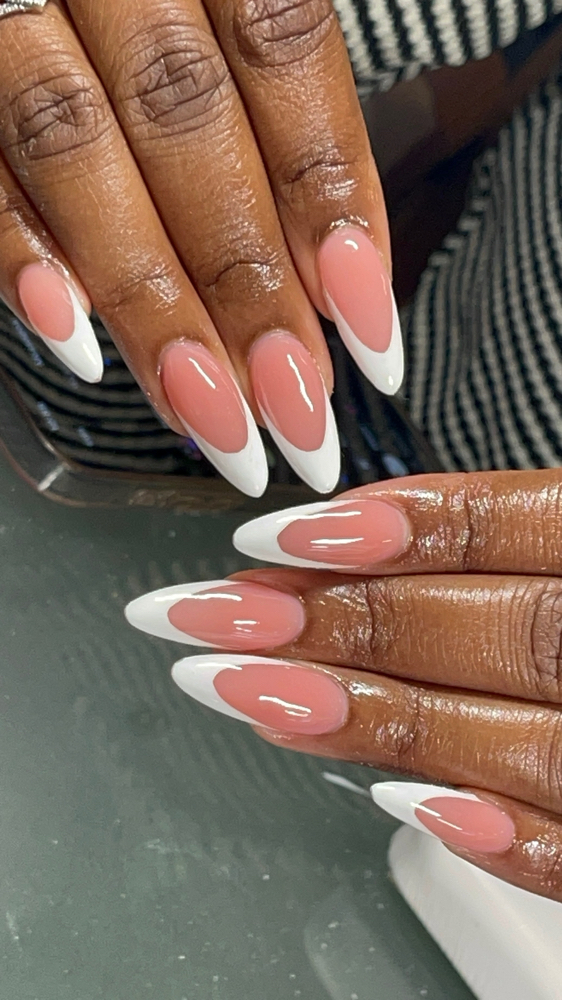 Almond Frenchies at nailsbymal3iah in Americus, GA