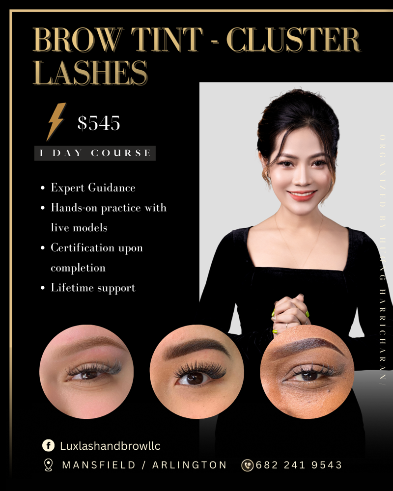 Brow Tint & Cluster Lashes Class