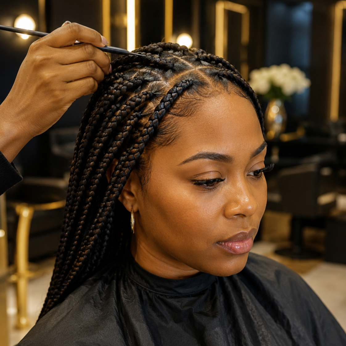 Box Braids Perimeter Touch-Up at Trinity Lux Co in savannah, GA