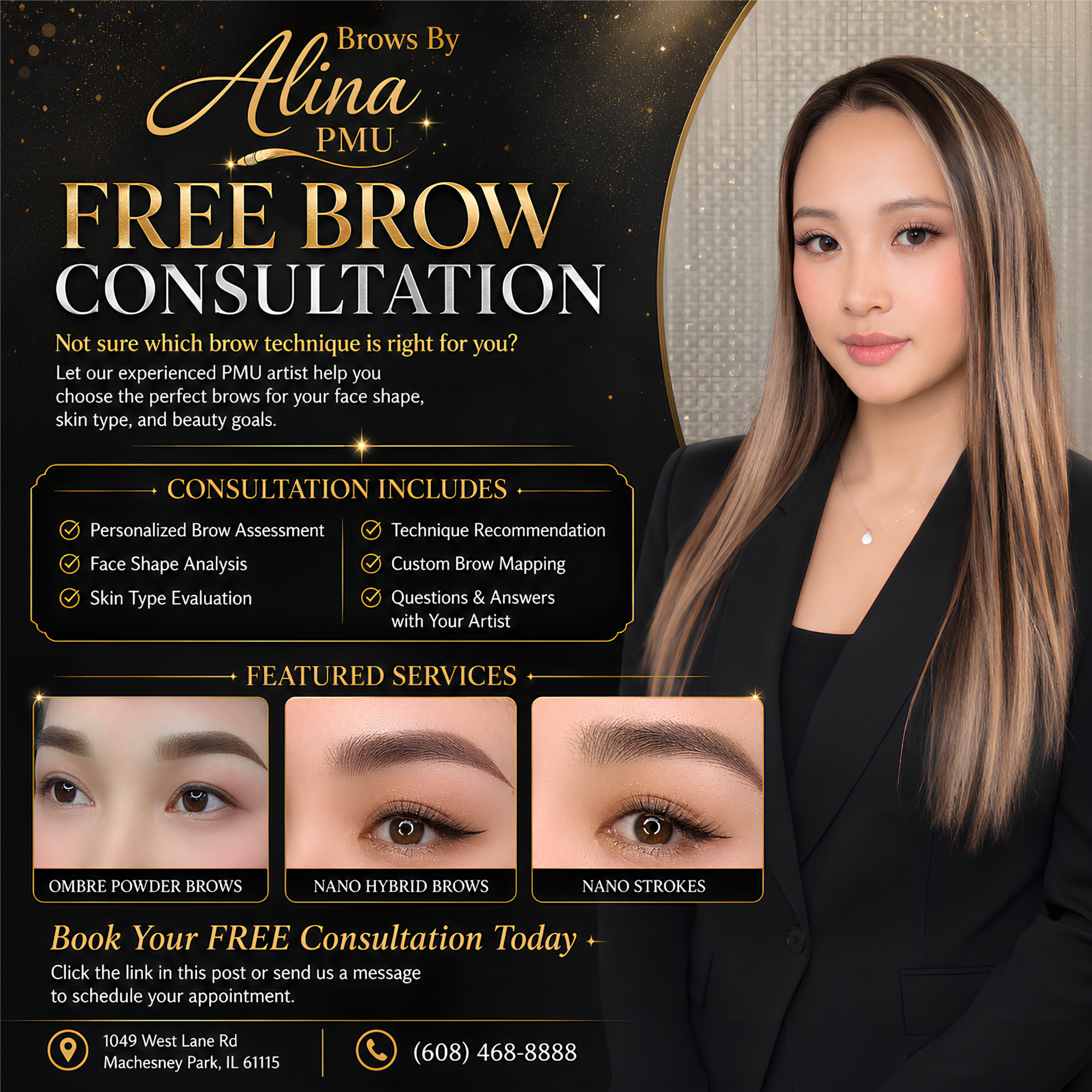 CONSULTATION at Brows by Alina in Machesney Park, IL
