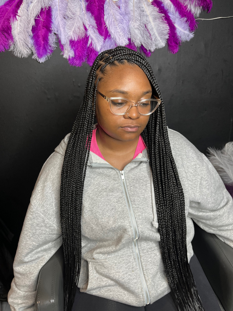 Smedium Knotless Waist Length Braid