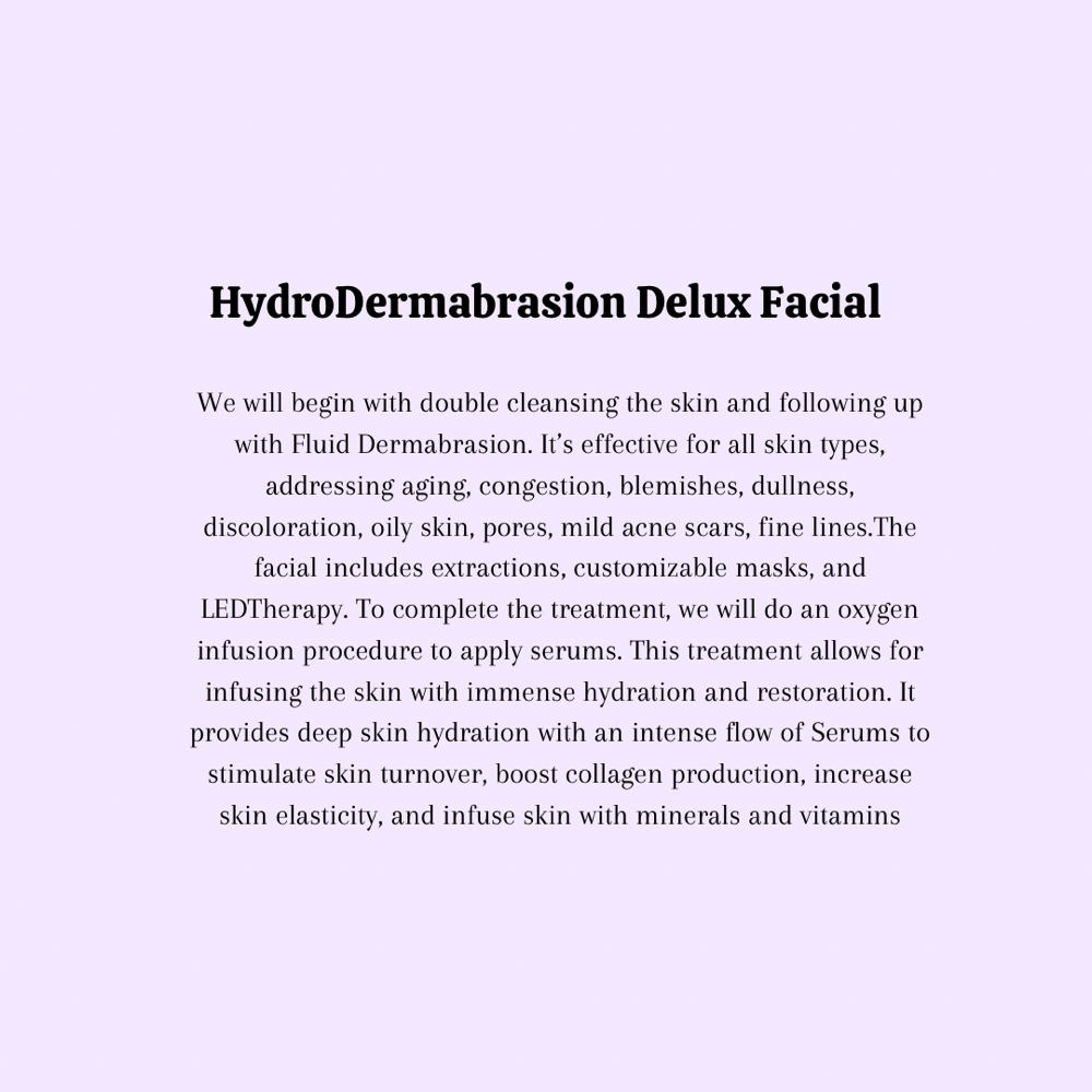 HydroDerm Delux Facial