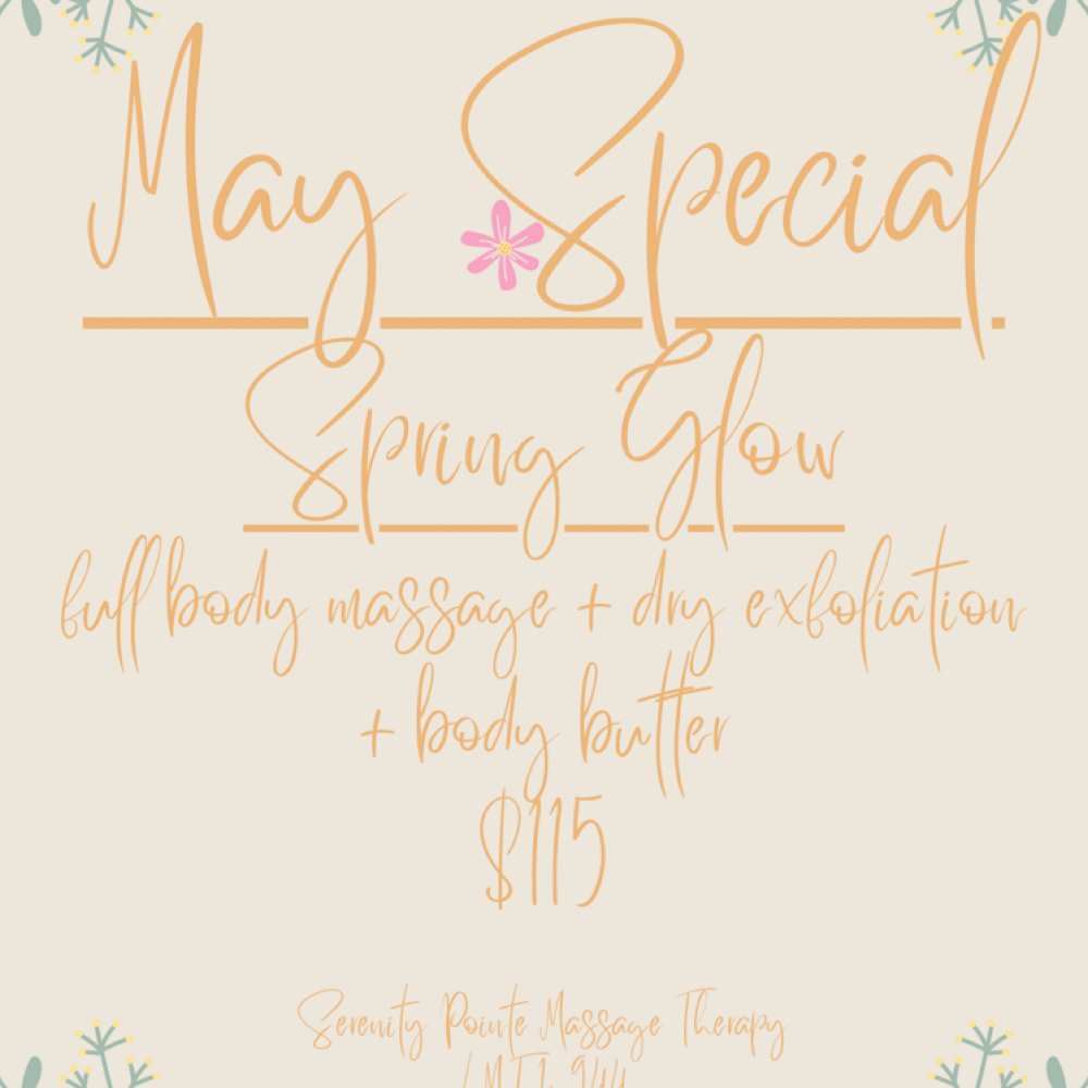 May Special at Serenity Pointe Massage Therapy in Ocean Springs, MS