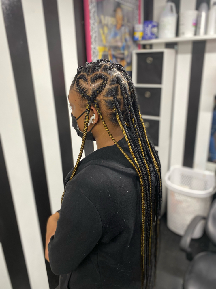 Medium Heart Knotless Braids