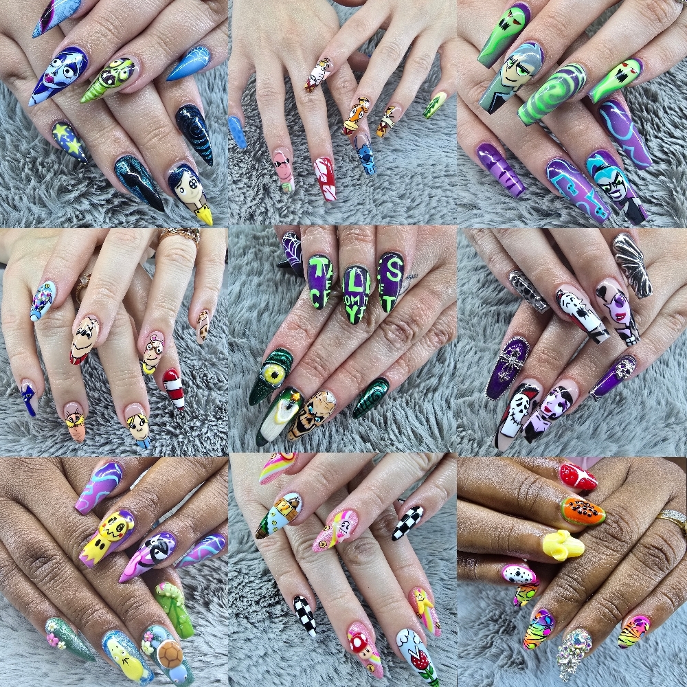 Extremely Detailed Nail Art Tier 4 at Nails by Jennah in Aiken, SC