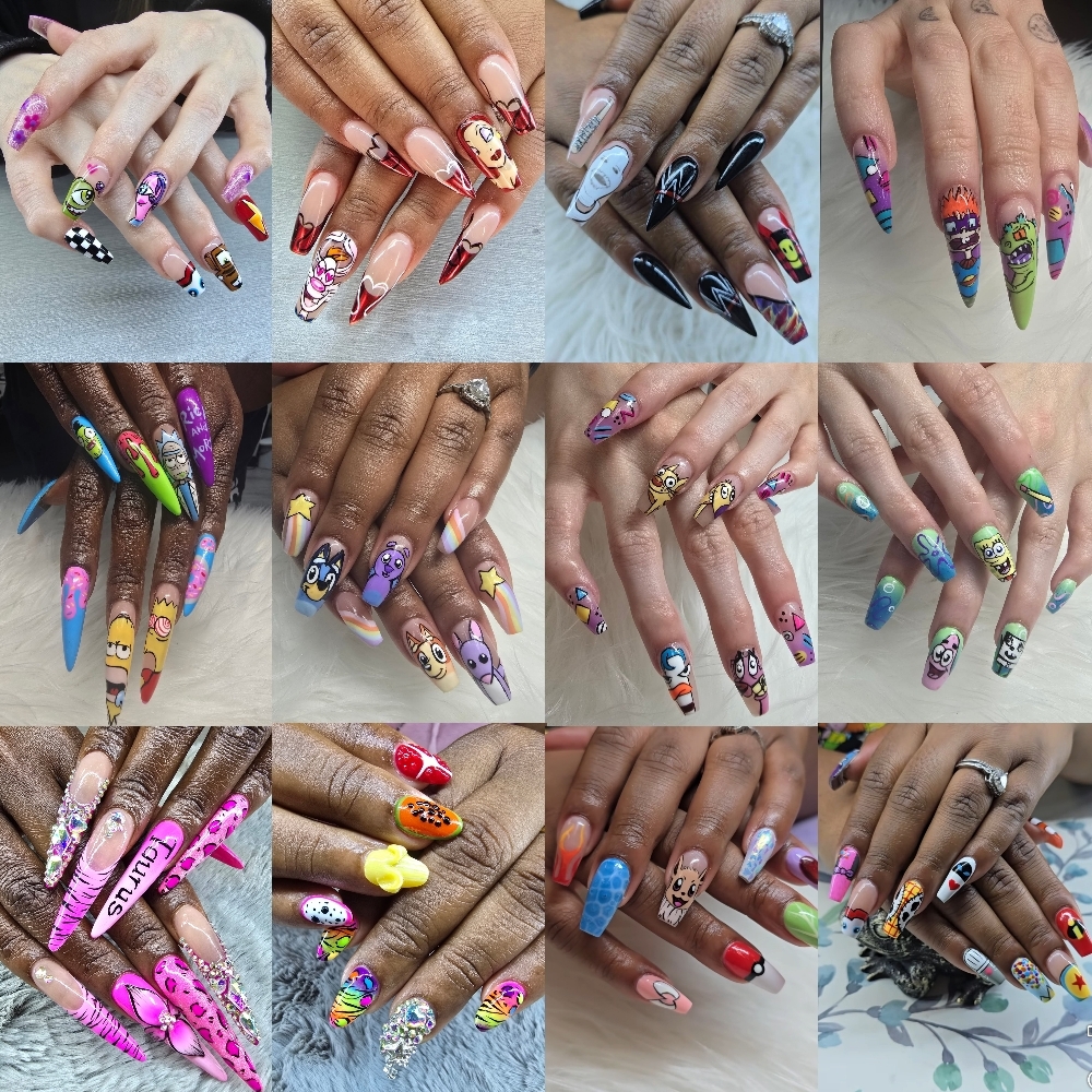 Extremely Detailed Nail Art Tier 4 at Nails by Jennah in Aiken, SC