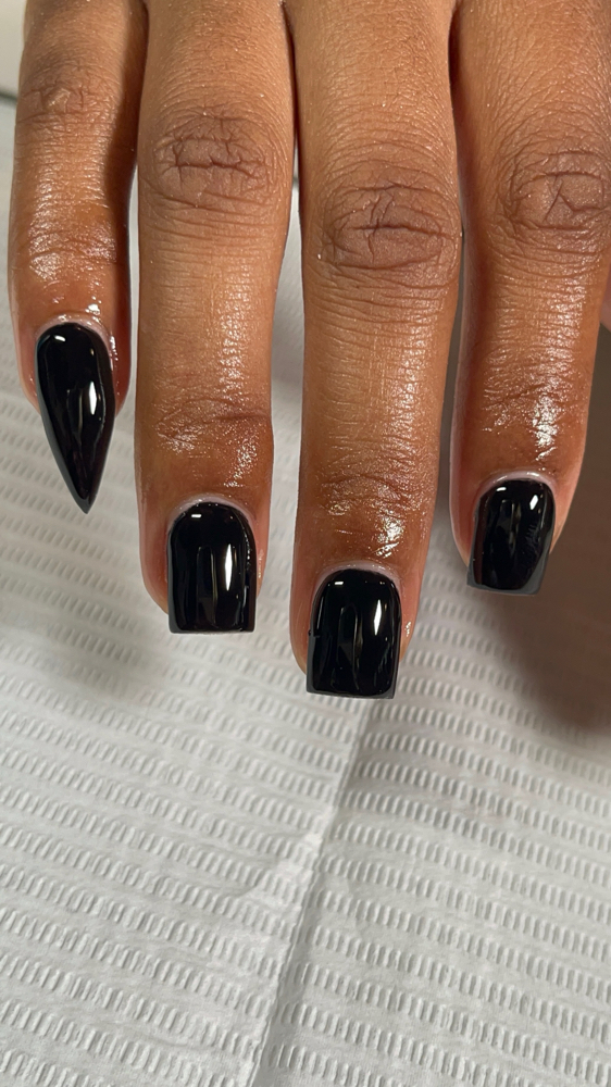 Overlay With Stiletto Pinky at nailsbymal3iah in Americus, GA