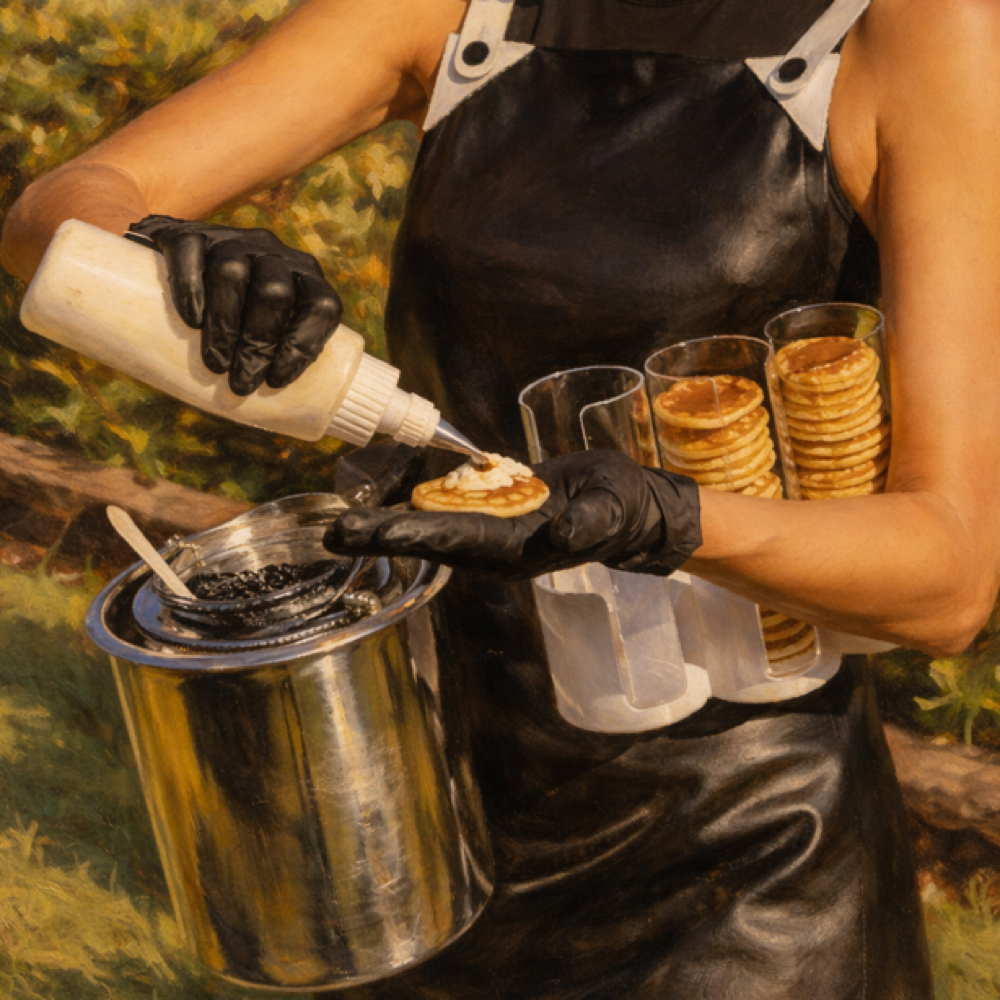 Caviar Service at Caviar Carrier