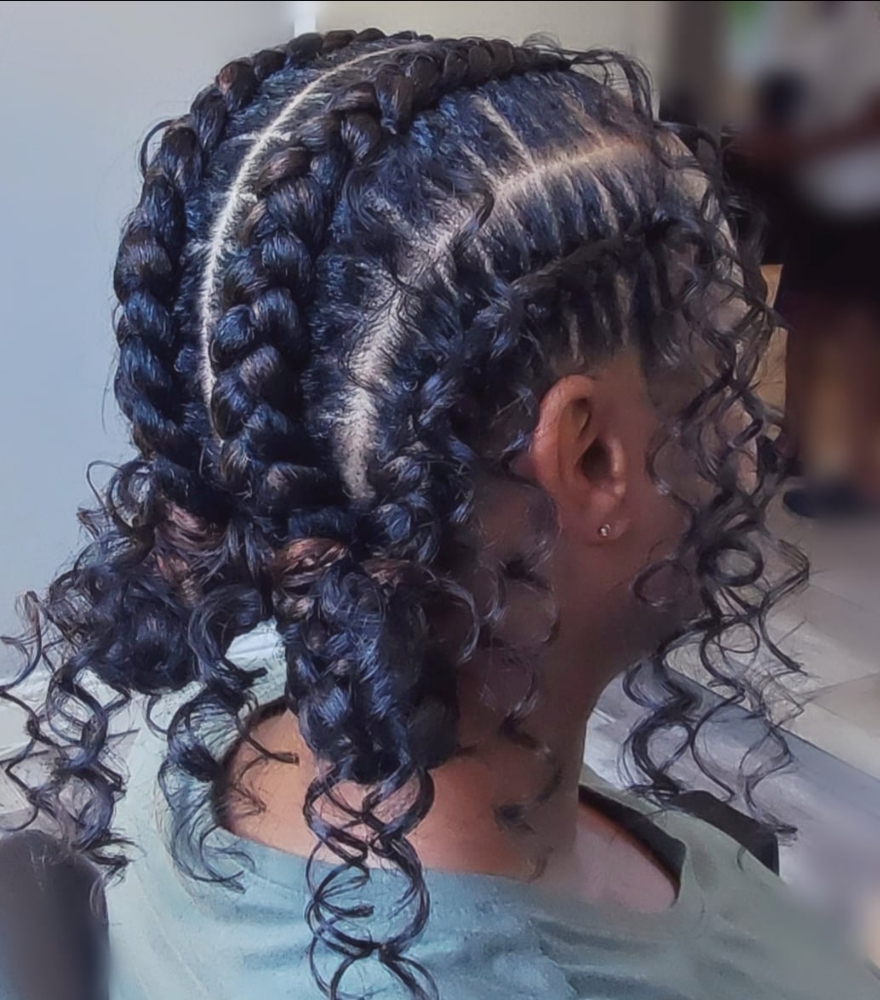 4 Boho Feed In Cornrows