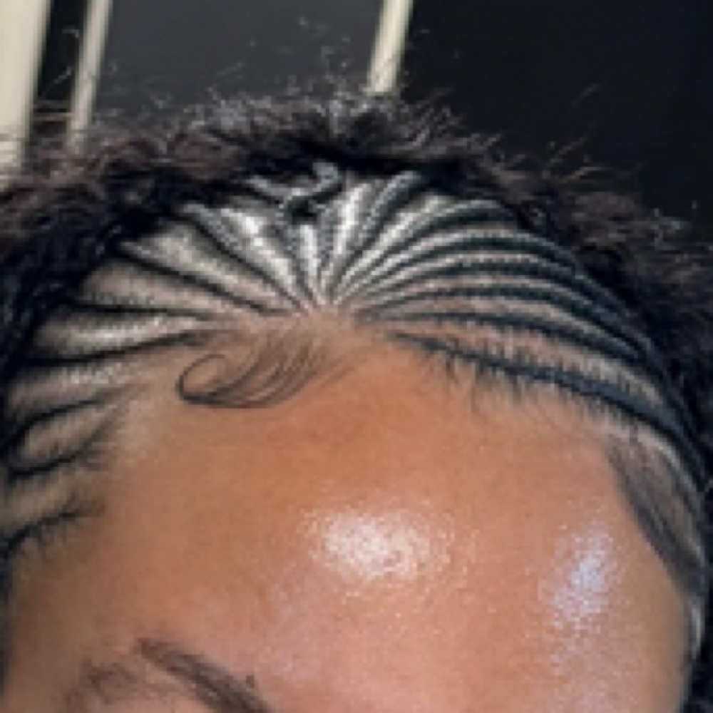 Natural Hair Braided (front half) at The Beauty Lounge in Las Vegas, NV