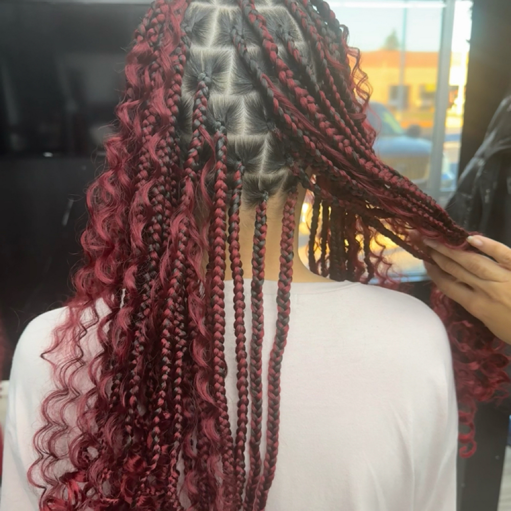Synthetic boho Knotless-medium at Blended Edge Salon in Great Falls, MT