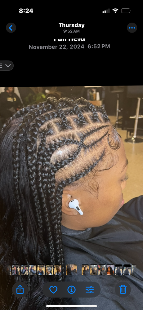 Small Tribal/fulani Braids With Sew