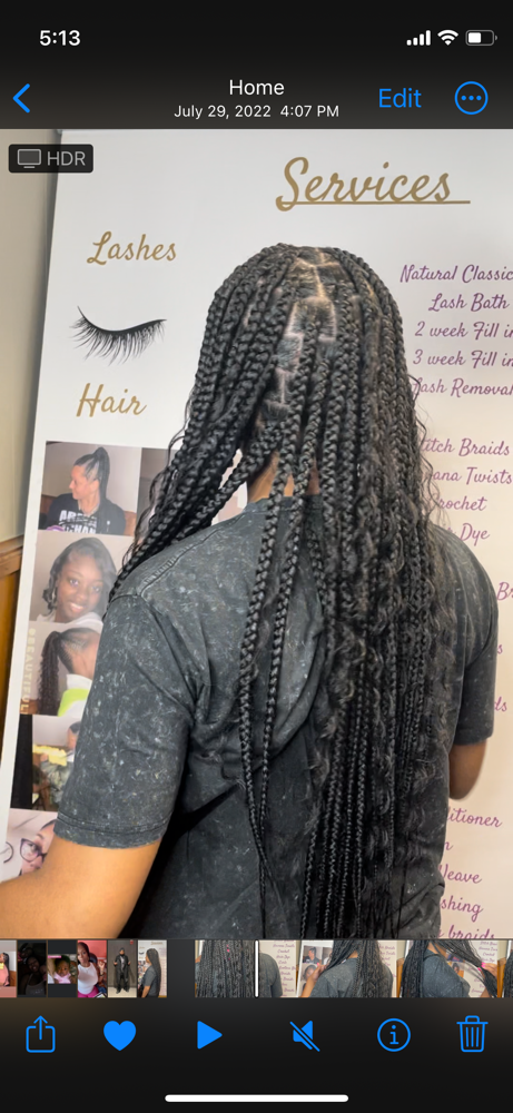 Bohemian Knotless Braids-Medium