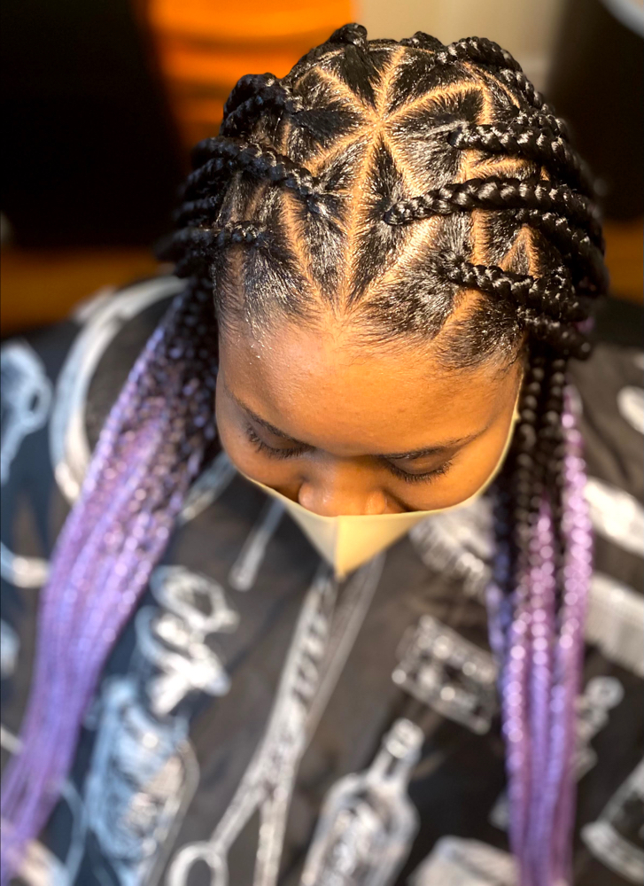 Large Knotless Braids