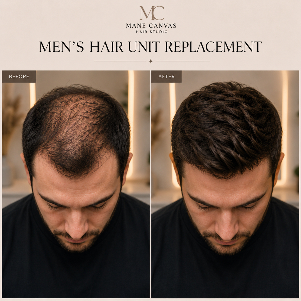 Mens Hair Units at Mane Canvas Hair Studio in Helotes, TX