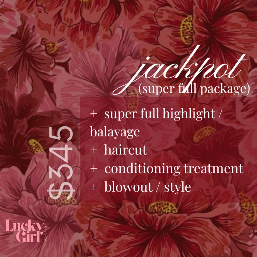 jackpot package (super full) at lucky girl hair co. in dallas, TX