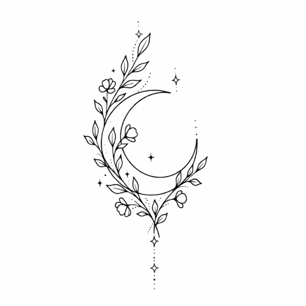 Moon Tattoo Design