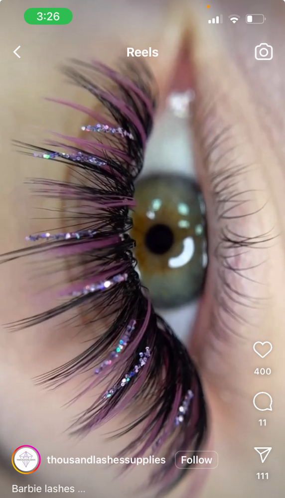 GLITTER LASHES ✨(pestañas brillo)