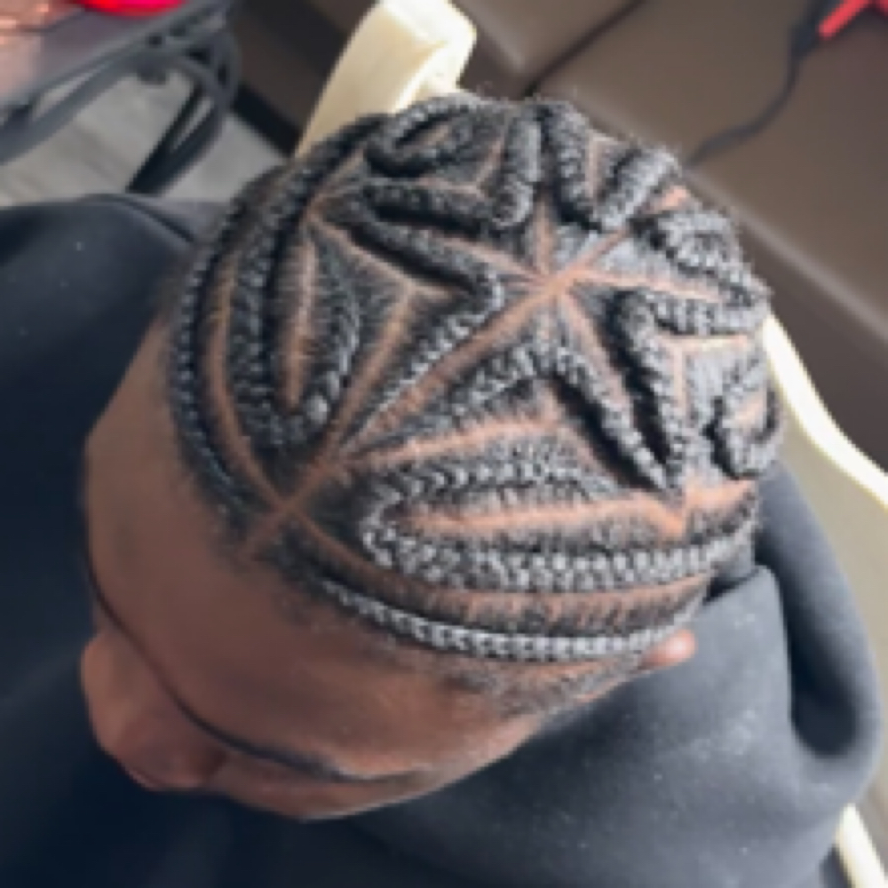 Mens Braids w/design at HairByZhordanReignn in Smyrna, TN