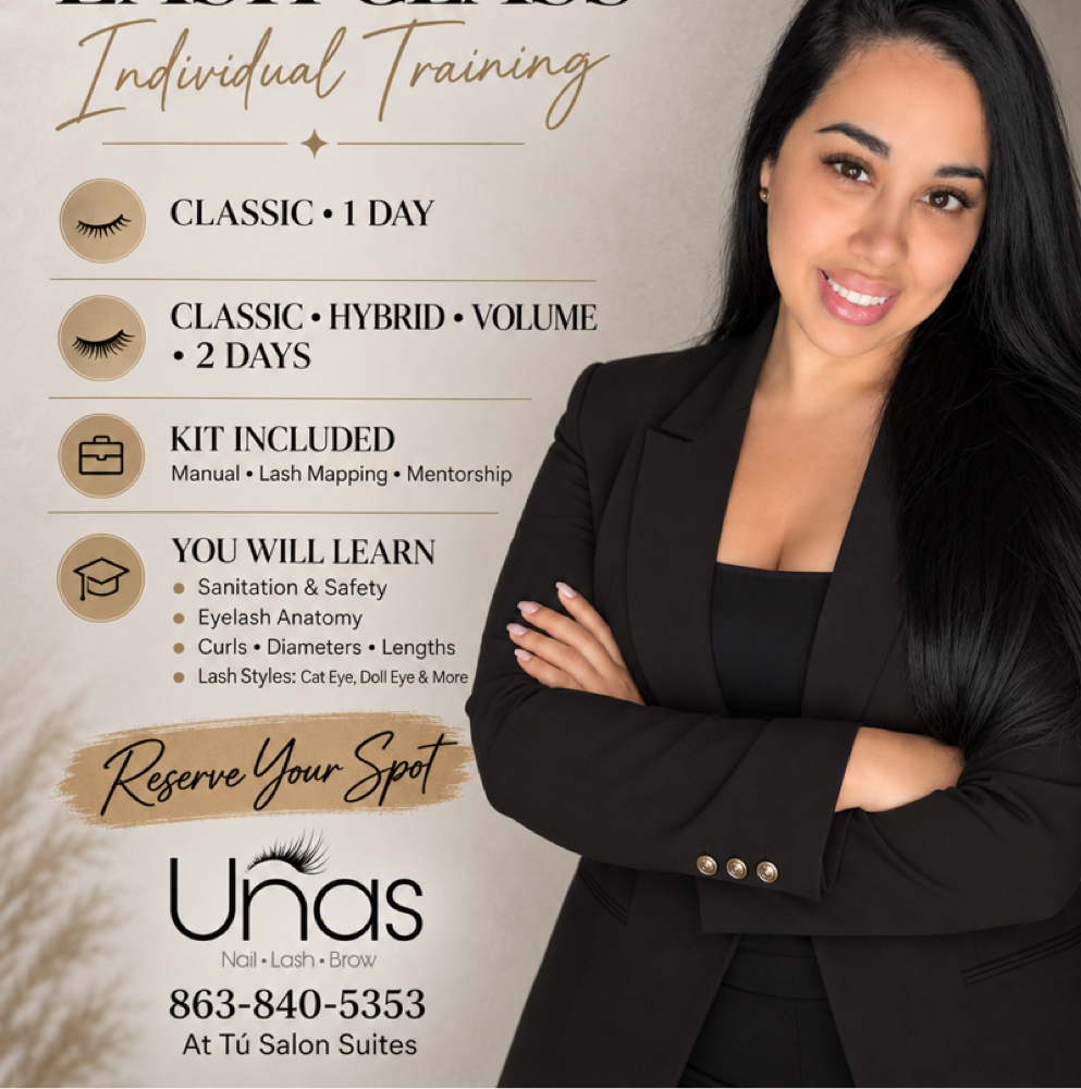2 Day Lash Class (C•H•V) at Uñas Lash & Brows in Lakeland, FL
