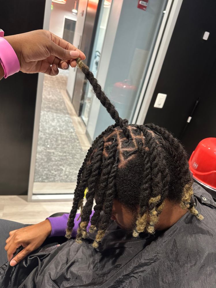 Partial Locs Retwist & Style >40