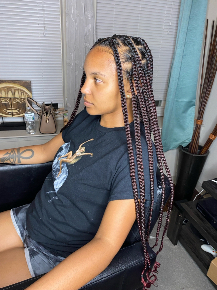 Large Knotless Braids