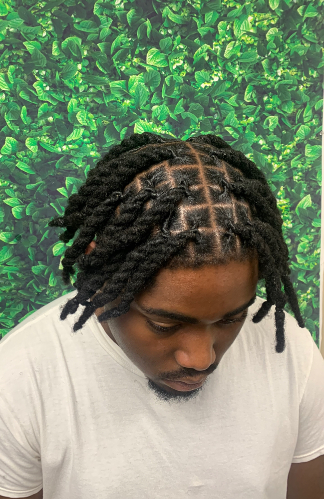 Locs Retwist-Two Strands Twists