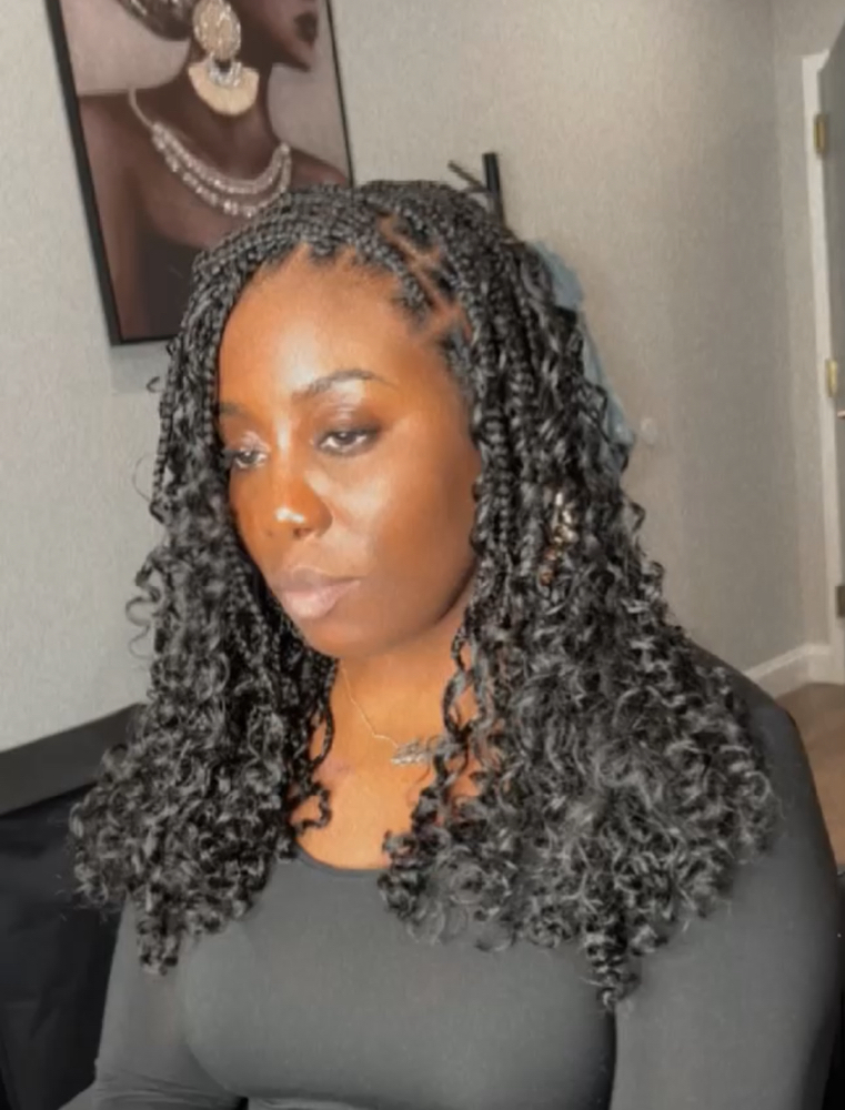 Boho Knotless Braid Bob