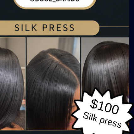 Silk Press at Dose Braids in Dallas, TX