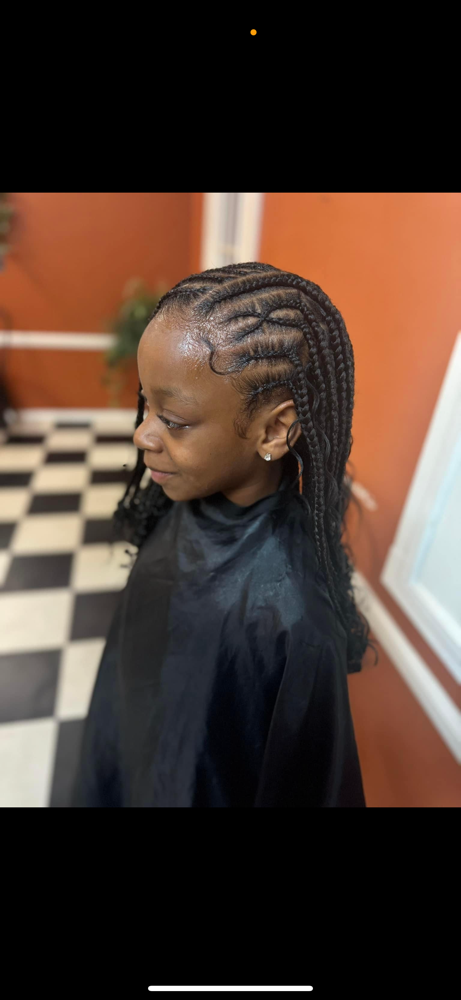 Kids Fulani Braids (Age 2-13)