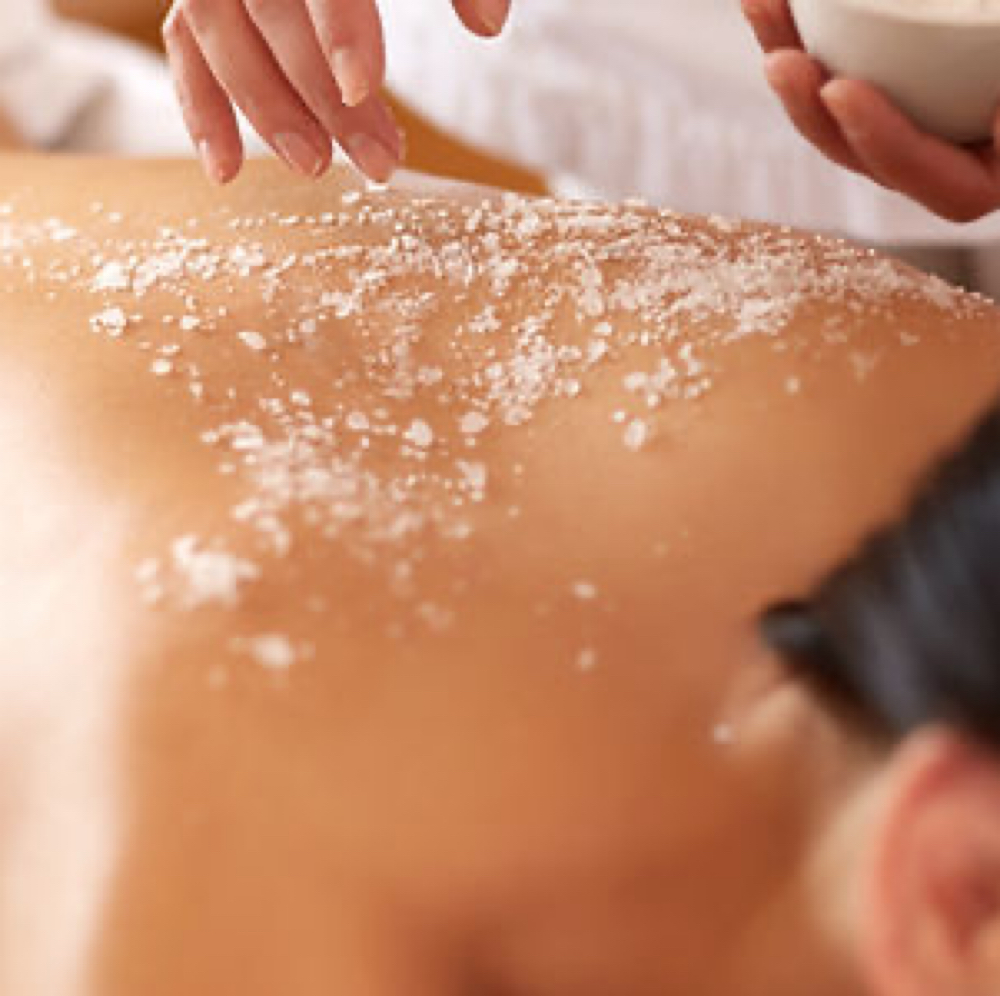 Salt Glow Body Exfoliation at Beatriz Skin Care & Beauty SPA in Worcester, MA