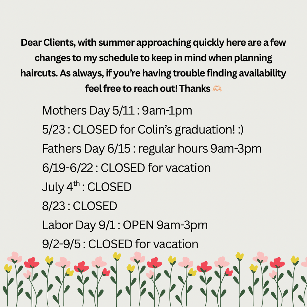 announcement - scroll for services