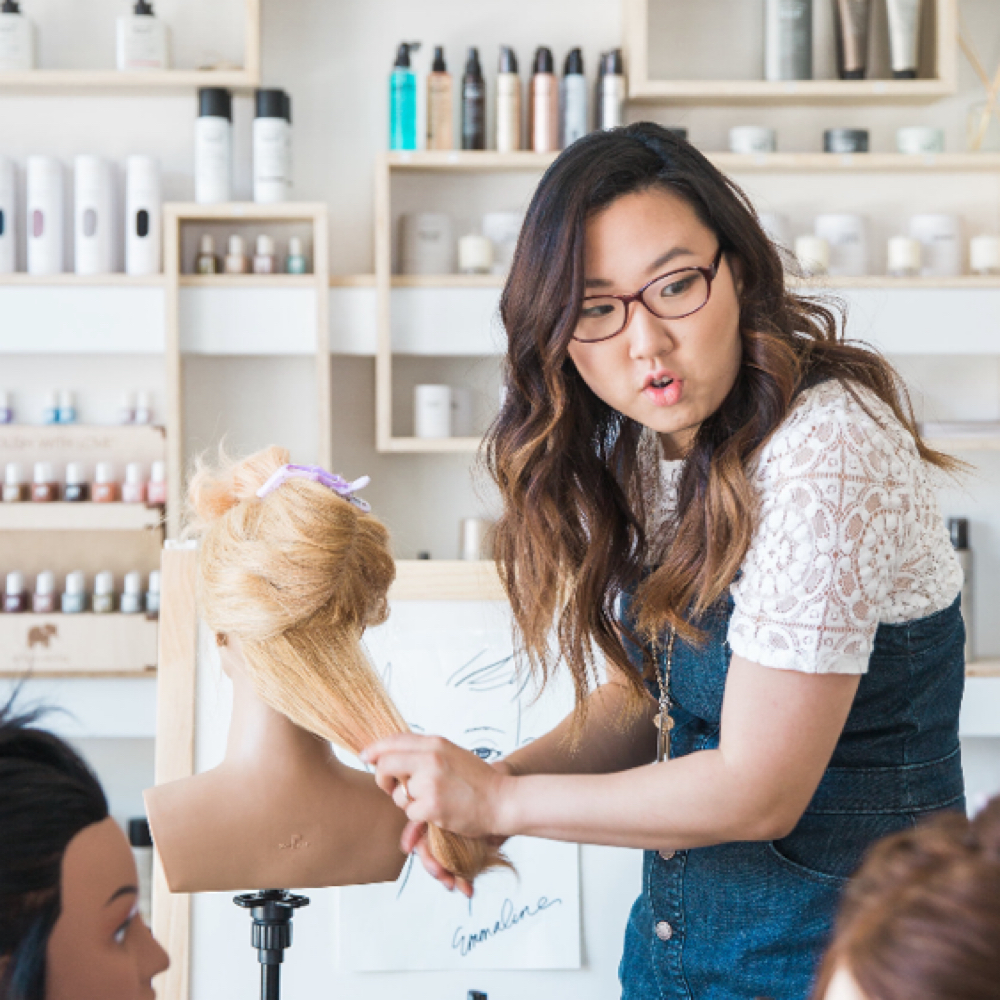 Girl’s Hairstyling Class For 4 at E2beauty in Santa Ana, CA