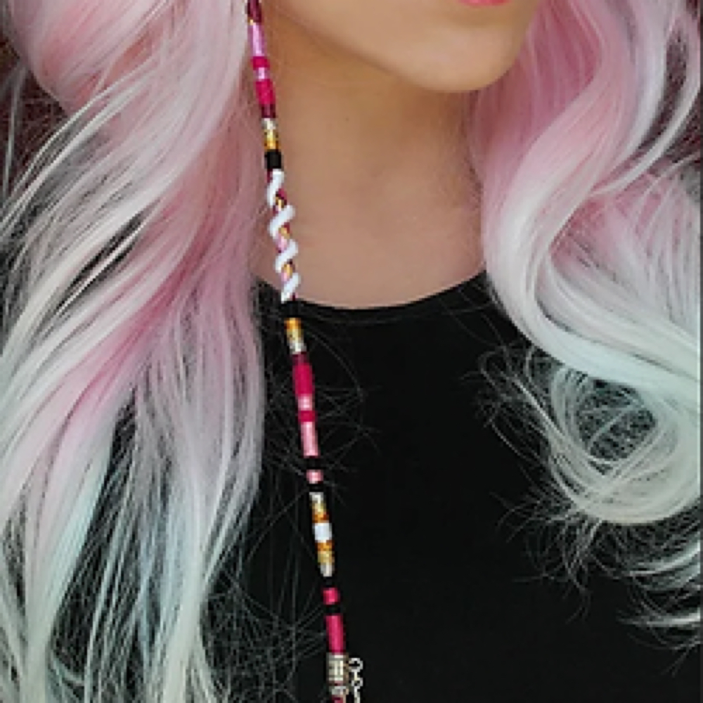 Custom Threaded Hair Wrap at The Vintage Rose Salon in Bossier City, LA