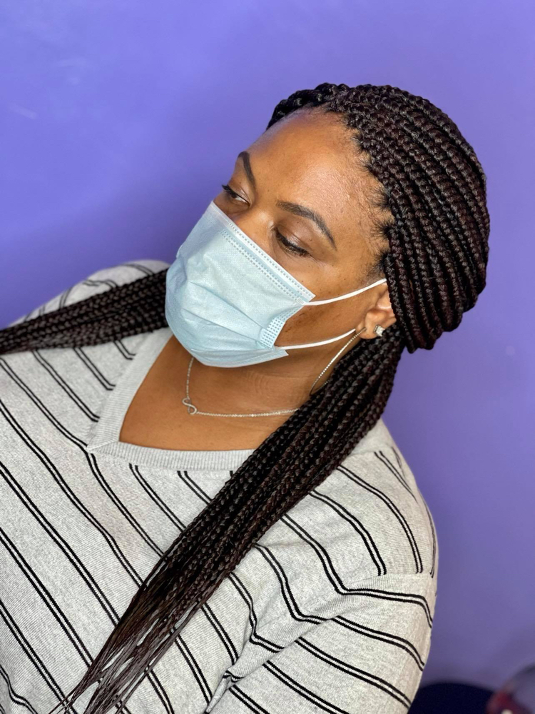 Traditional Box Braids at Morgandohair in Gaithersburg, MD