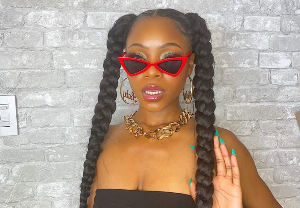 MIDDLE PART HIGH PIGTAIL BRAIDS