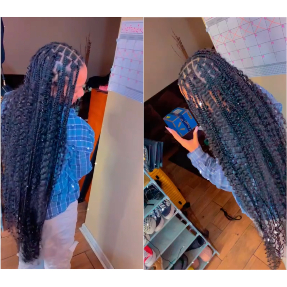 Boho Knotless Braids at HairrFlo in Los Angeles, CA