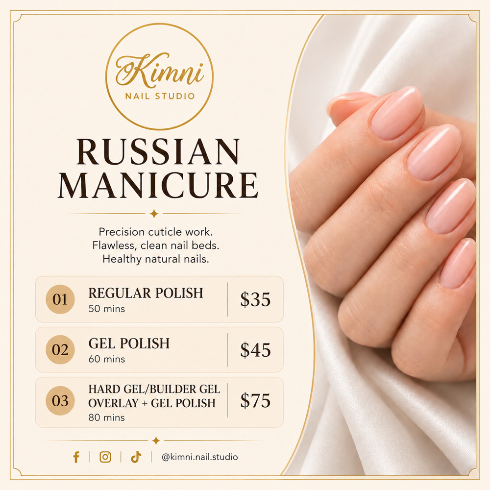 Russian Manicure at Kimni Nail Studio in Red Oak, TX
