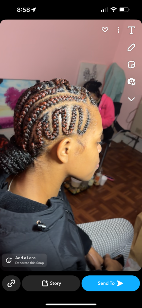 4 Braids (w Hair) at Aaliyah’s Creations in Manchester, NH