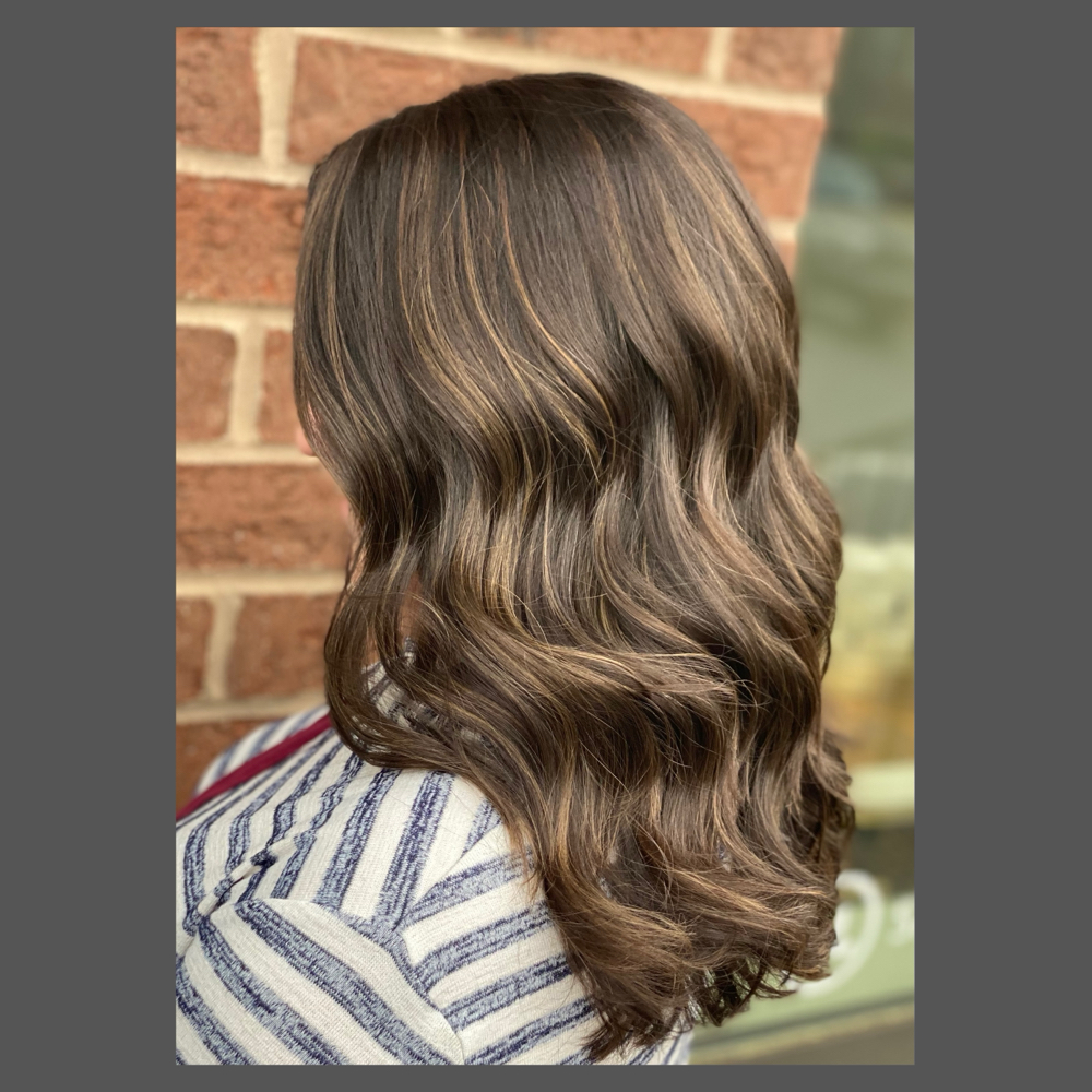 Partial Lowlights/Haircut/Glaze