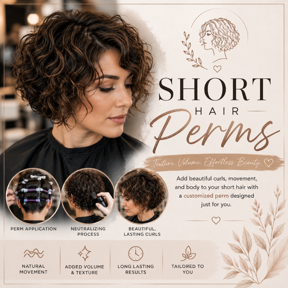 Short Hair Perms at Regina's Hair & Nail Studio in Corning, CA