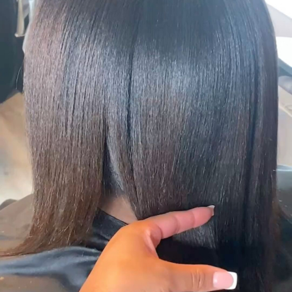Relaxer + Cut at Pearls Beauty Studio in Lexington, KY