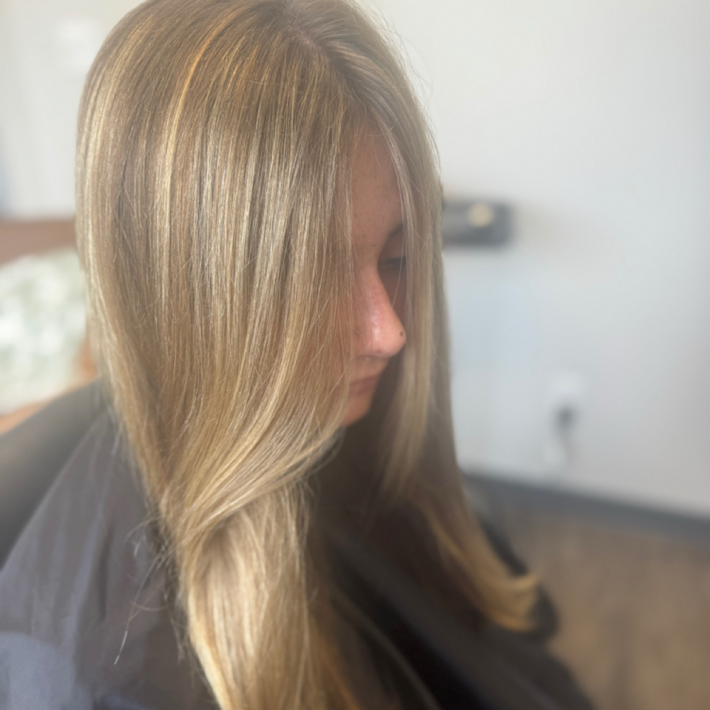 Signature Lived-in Balayage + Cut at Firefly Hair Studio in Jacksonville, FL