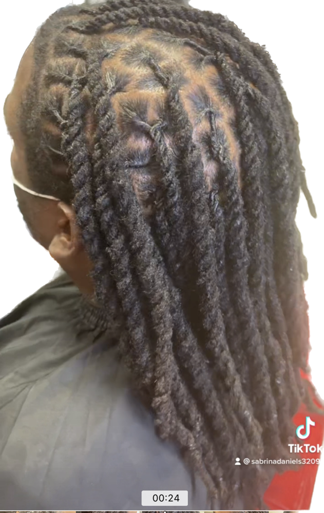 Mid Back Two Strand Twist