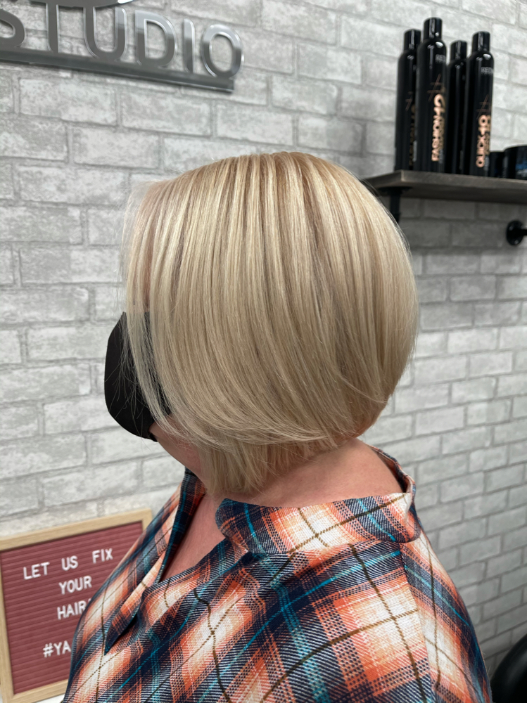 Short Haircut & Blowdry