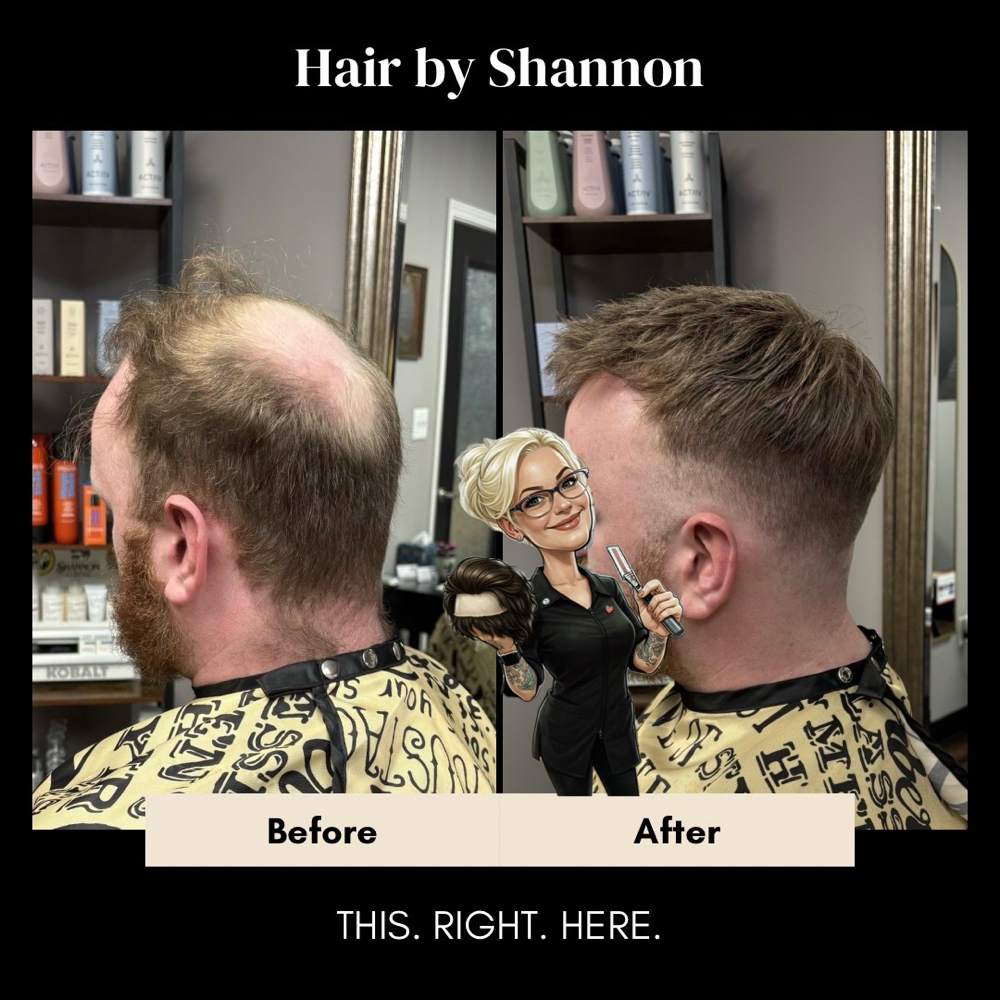 Custom Hair System at Hair by Shannon in Louisville, KY