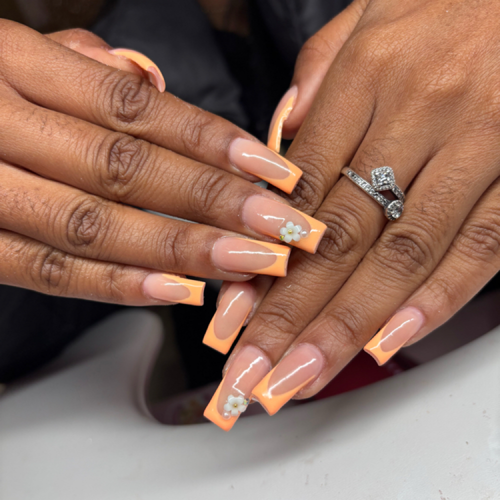 Painted French at Indica Nails in North Babylon, NY