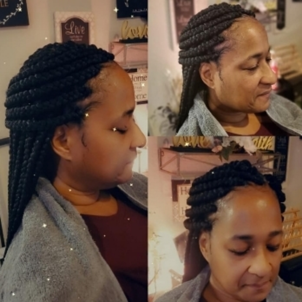 Large Box Braids at Braids By Kionna in Plano, TX
