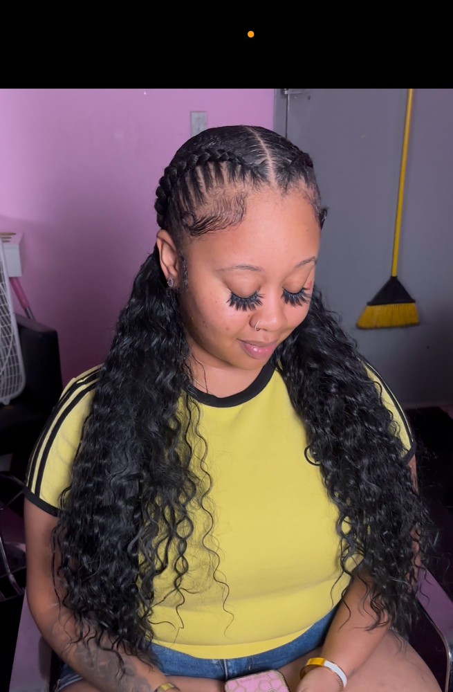 Two Braids W Two Ponytails